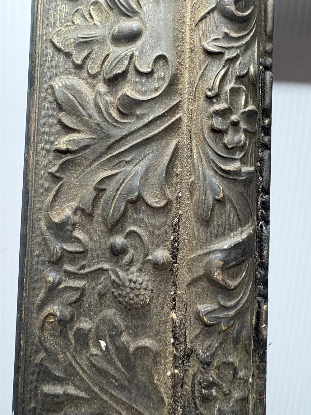 Ornate Carved Decorative Picture Frame in Dark Brown
